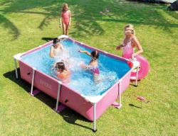 Бассейн каркасный прямоугольный розовый (220х150х60см) 1 шт/упак 28266 - фото 6