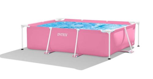 Бассейн каркасный прямоугольный розовый (220х150х60см) 1 шт/упак 28266 - фото 1